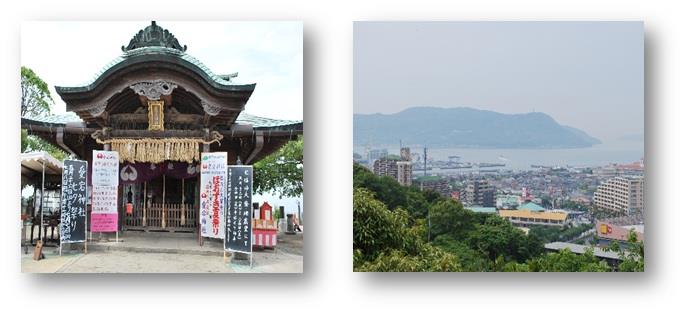 愛宕神社の画像、境内からの風景の画像