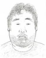 久留米市東和町で発見された男性の似顔絵