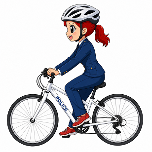 自転車に乗るたかちゃん