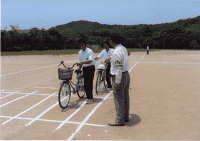 自転車安全指導の様子