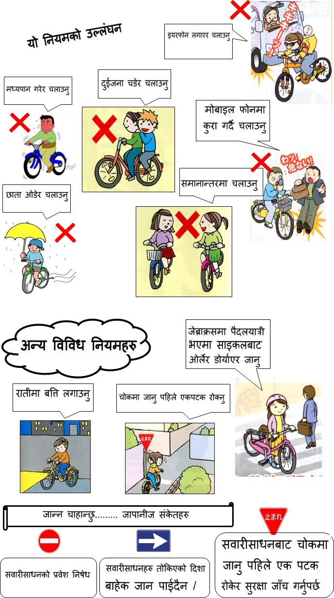 福岡県警察 南警察署 自転車の交通ルール ネパール語版