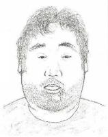 久留米市東和町で発見された男性の似顔絵