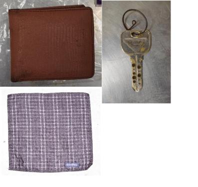死者の所持品の写真