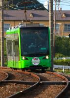 夕陽を浴びて走る5002号