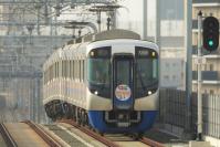 新規開業した高架区間をゆく3000形