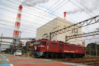 八代駅で入換中のED7683号