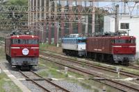 鹿児島貨物駅で出発を待つED761019号