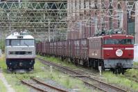 鹿児島貨物駅で入換中のED761022号