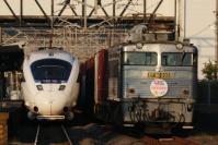 885系と並んだEF81303号