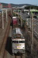 朝日を浴びて門司へ戻る303号