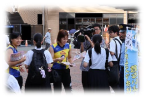 性犯罪被害防止に向けた広報啓発活動の写真です。