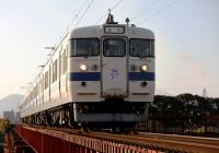 乙津川橋梁をゆく415系