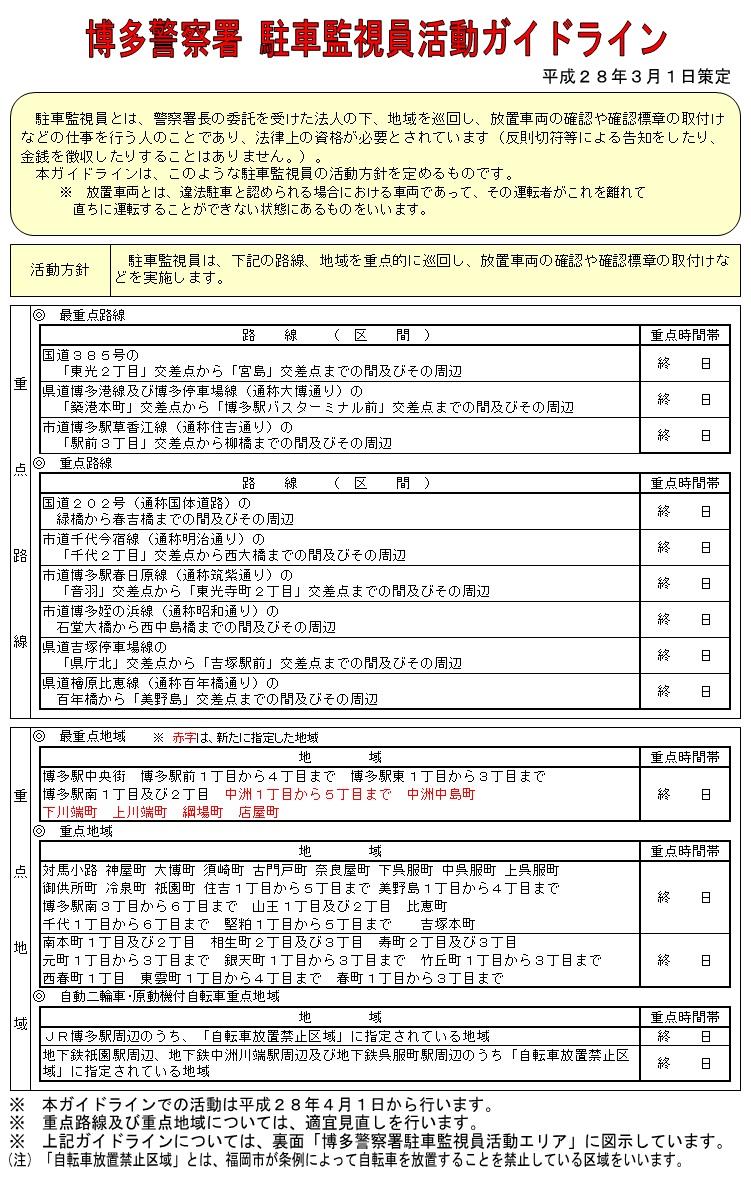 駐車監視員活動ガイドライン