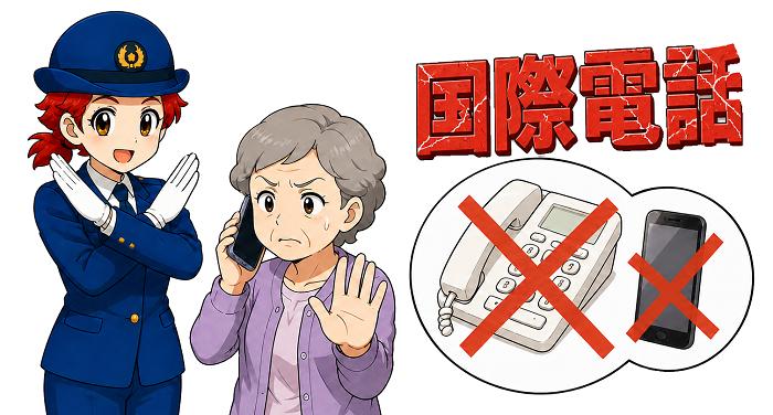 国際電話による詐欺電話多発中