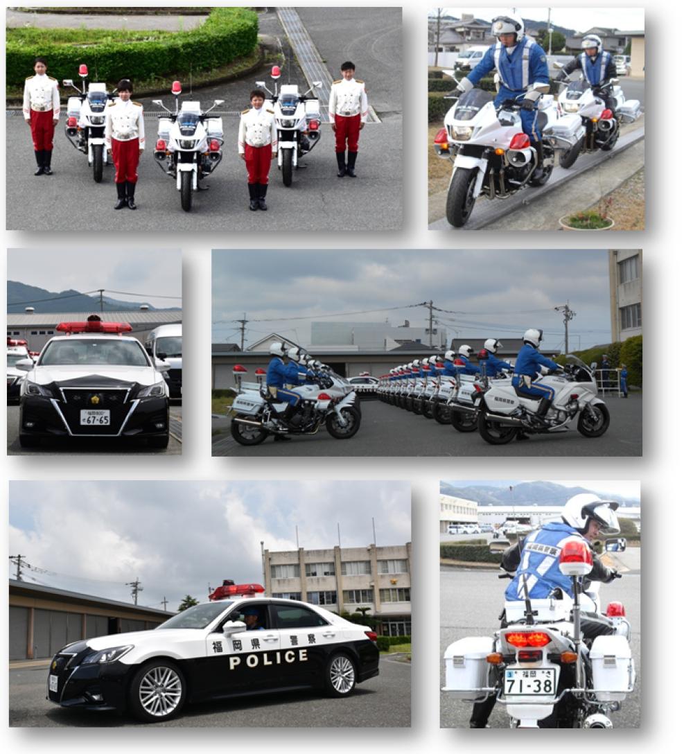 パトカーや白バイの写真