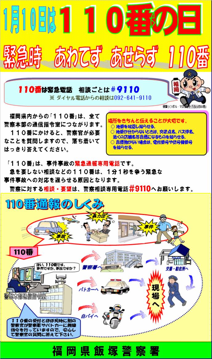 緊急時あわてずあせらず110番