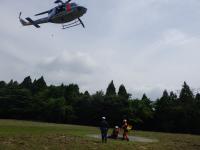 ヘリコプターによる救出訓練